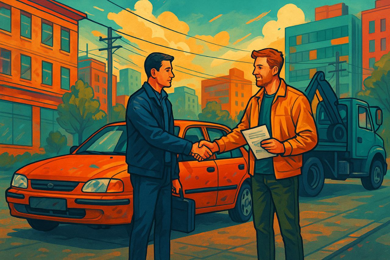 Выкуп проблемных авто без техпаспорта в Киеве &mdash; наш профиль. Мы оперативно решаем вопросы продажи машин, оформленных на других людей, с утраченной регистрацией или без правоустанавливающих бумаг. Рассмотрим любую ситуацию.